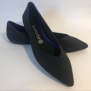 Rothy's The Point Black Flat 9.5 Brand New